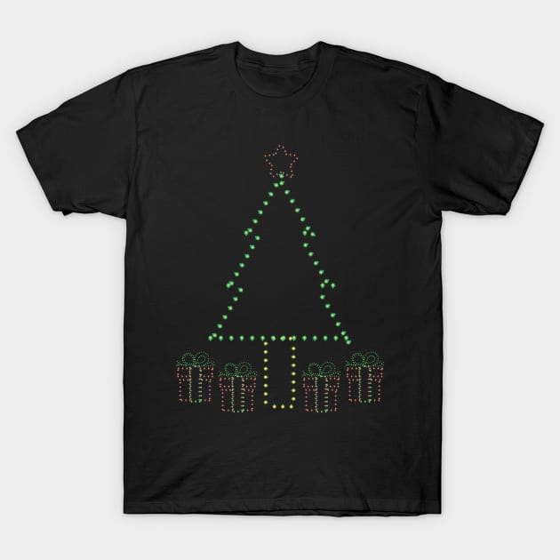 Christmas Tree Christmas Lights T-Shirt by MidnightSky07